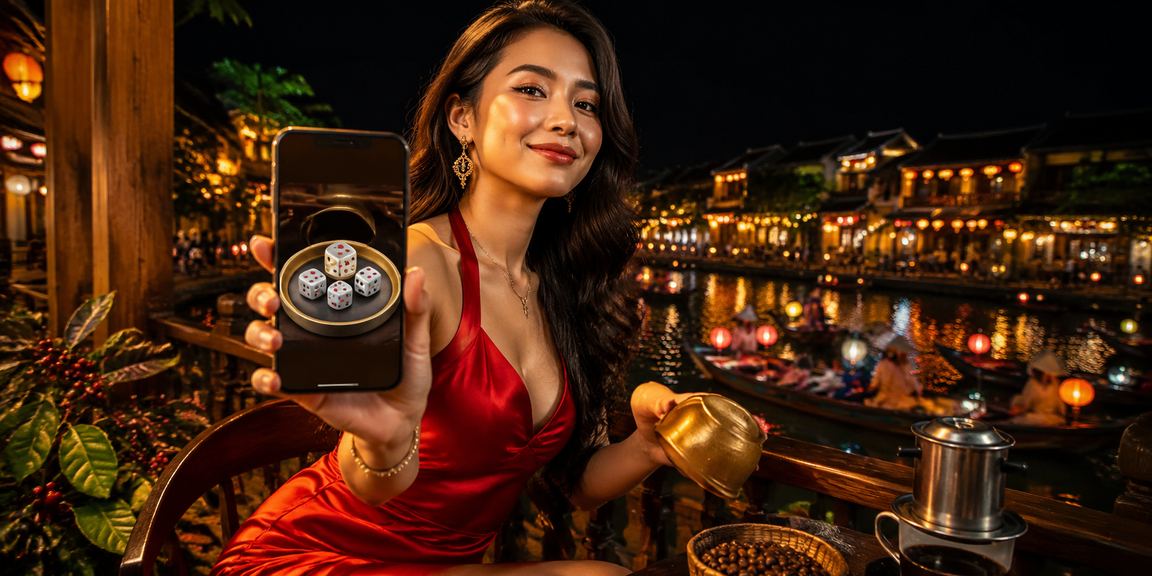 Không gian giải trí casino Việt Nam với ánh đèn lung linh về đêm